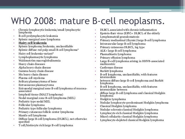 mature b-cell neoplasms Mature b-cell neoplasms
